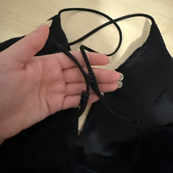 Papaya black velvet burnout maxi dress - Picture 7 of 8